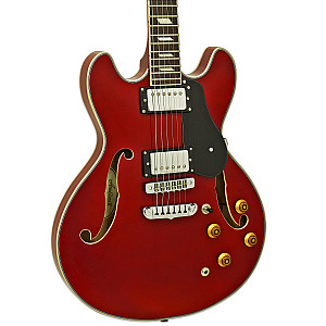 Aria Pro II TA Classic Semi Hollow Electric Guitar in Wine Red